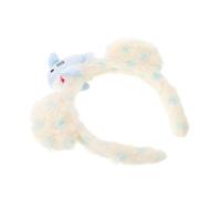 TEHAUX Cute Plush Bear Ears Headband with Small Blue Shark Design, Soft No-pressure Fit Hair Accessory for Comfortable Wear, for Spa and Cosplay Events