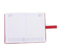 TEHAUX Daily Planner Red Cover Professional Schedule Paper Notebook with Integrated To-do Lists for Students Professionals and Families Portable English Planning Calendar Appointment Book
