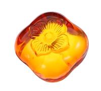 TEHAUX Decorative Glass Persimmon Paperweight for Tabletop Use, Heavy Crystal Fruit-Shaped Desk Accessory with Realistic Artistic Design, for Office, Calligraphy, and Artistic Decoration