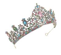TEHAUX Decorative Headband Bridal Crown Sparkling Luxurious Alloy Rhinestone Crystals Complements Different Wedding Dress Styles Showcasing Personal Charm Bride Women Everyday