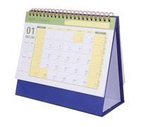 TEHAUX Desk Calendar Medium Dark Blue Thick Daily Monthly Agenda Planner with Coil Binding for Office Home School Schedule Organizing and Ink Resistant Notes