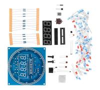 TEHAUX Digital Electronic Clock DIY Kit with LED Display, Light-controlled Temperature Sensor, Ds1302 C8051 Microcontroller, Indoor Alarm Clock Module for Bedroom and Home Decor