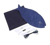 TEHAUX DIY Sashiko Embroidery Kit for Adults with Fish Pattern Tea Mat Template, Japanese Hand Stitching Coaster Making Kit, Beginner Needlepoint Craft Set for Home Decor