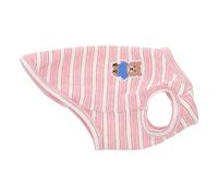 TEHAUX Dog Sleeveless Shirt for Small Dogs, Breathable Cotton Striped Vest, Comfortable and Easy to Wear Pet Clothes for Playtime and Rest Indoors, Stylish and Lasting Use