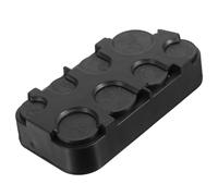 TEHAUX Dollar Coin Storage Box Plastic Organizer Portable Lightweight with Multiple Compartments Compact Holder for Everyday Use and Shopping Black