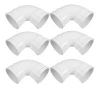 TEHAUX Drainage Pipe Elbow Fitting and Hose Installation Projects with Reliable Performance 6pcs Inch PVC 90 Degree Right Angle Connector and Efficient for Electrical Wiring Systems