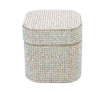 TEHAUX Elegant Crystal Glass Dappen Dish Cup for Nail Art Acrylic Liquid with Lid Efficient Brush Cleaning and Modern Design for Nail Studio Use by Women