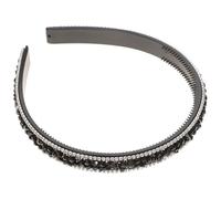 TEHAUX Elegant Rhinestone Hairband for Women with Skin Friendly Material, Classic Black Design Adds Charm to Bridal Look, for Wedding and Engagement Occasions