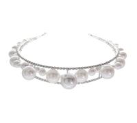 TEHAUX Elegant Vintage Wedding Hairband Bridal Headband Lightweight Alloy Hair Accessories Silver Design without Fading for Bridesmaid Girlfriend Celebration Holiday