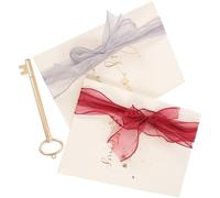 TEHAUX Elegant Wedding Vow Book and Creating for Wedding Banquets 2pcs with Practical Pearl Yarn Paper Delicate Design Not Easy to Break or Fade for Bride and Groom