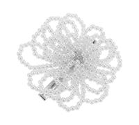 TEHAUX Elegant White Simulation Pearl Hair Clip Flower Shape Bridal Hair Barrettes with Secure Hold and Built to Last, for Wedding and Family Gathering Accessories