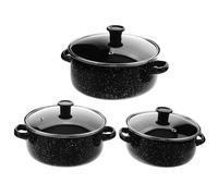 TEHAUX Enamel Mini Soup Pot with Flat Bottom for Even Heating Household Stew and Stock Cookware Versatile Saucepan for Milk Sauces Instant Noodles