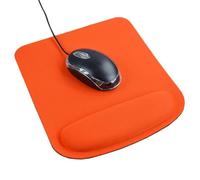 TEHAUX Ergonomic Non-Slip Rubber Mat with Wrist Rest Support Mouse Pad Orange Designed to Reduce Wrist Stress for Left and Right Handed Users, for Office and Gaming Use