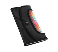 TEHAUX Expanding File Folder Receipt Organizer with Water-Resistant Material Accordion Design for Document Management Office Organization Black Edge with Colorful Inner Pages