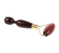 TEHAUX Eye Massage Roller and Brass Beads Ergonomic Curved Design Mini Facial Massager with Solid Sandalwood Soothes Tired Eyes Enhances Product Absorption for Brow Bones and Cheekbones