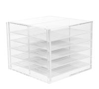 TEHAUX False Eyelash Storage Box Acrylic Ten Layers Eyelash Organizer Makeup Storage Case