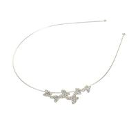 TEHAUX Fashionable Hairband Head Adornment Rhinestone Alloy Hair Hoop with Smooth Surface Fixes Hair Stylish Modern Simple Design for Daily Wear