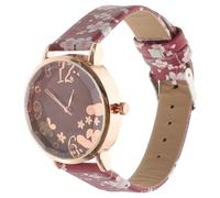 TEHAUX Fashionable Women Watch with Floral Design, Quartz Movement, Comfortable Alloy Strap, Accurate Time Keeping, Lightweight Wrist Watch for Daily Wear and Party