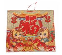TEHAUX Feng Shui Wall Calendar: 2026 Chinese Hanging Calendar With Horse Zodiac And Fu Monthly Planner For Home Or Office Traditional Lunar Year Decoration
