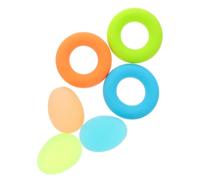 TEHAUX Finger Exercise Grip Ball Silicone Hand Therapy Stress Circle with Resistance to Grinding Power and Toughness, Round Shape for Travel and Fitness Centre Use, Hand Workout Grip Ball