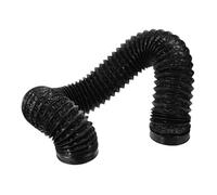 TEHAUX Flexible Thickened Aluminum Foil Dryer Vent Hose PVC Black Ducting for Clothes Dryer Replacement Exhaust Ventilation with Construction and Easy Installation