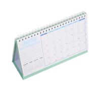 TEHAUX Flip Desk Calendar with Spiral Bound Wire Binding Compact Standup Design for Office School Planning Monthly Weekly Views Space-saving Yearly Academic Organizer