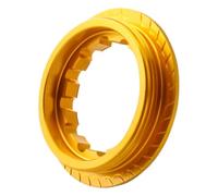 TEHAUX Flywheel Cover Screw Nut Fixed Cover for Folding Bike 7075 | Aluminum Alloy, Golden Finish, Rust Resistant and Tight Bonding, for Rear Hub Freewheel Maintenance