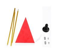 TEHAUX Folding Flag Pole Kit with Flag Screws and Washers Base | Aluminum Alloy and Plastic Build, Warning Use for Kayak and Boat, Portable Lightweight Design