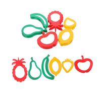 TEHAUX Fruit Shaped Clay Molds for Plastic Dough Modelling Tools with Cookie Cutters Non-Toxic Lightweight Craft Accessories for Hand-Eye Coordination and Creative Play