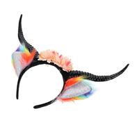 TEHAUX Funny Horns Hairband for Lightweight Halloween Party Headband with Plush and Cloth Material, Easy to Put and Take, for Daily Use and Cosplay