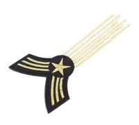 TEHAUX Gentlemen Epaulet Shoulder Board with Tassel Iron and Embroidered Fabric Easy-pin Design for Men S Fashion Stylish British Style Shoulder Badge Gift for Men