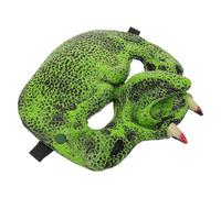 TEHAUX Goblin Mask with Good Breathability and Easy to Clean Features Halloween Green Pu Material for Adults for Masquerade Balls and Carnival Celebrations, Scary Monster Cosplay