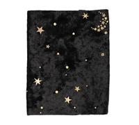 TEHAUX Gold Stamping Velvet Book Cover Cloth Sleeve Handmade Protective Cover for Hardcover and Paperback Books School Novels with Unique Star Moon Pattern