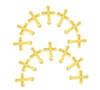 TEHAUX Golden Cross Table Confetti Metallic Foil Glitter Sprinkles for Religious Baptism Wedding Birthday Party Decoration Elegant Spiritual Scatter for Communion and Celebration Events