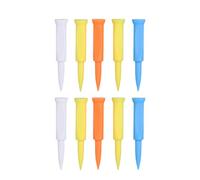 TEHAUX Golf Tees Golf Accessory Plastic Flat Design 10pcs Sturdy and Lightweight Random Color for Practicing on Course