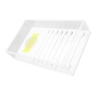 TEHAUX Grafted Close Material and Easy Acrylic Glass Suitable Open to Eyelash Storage Box with Cover White for False Eyelashes for Professional Beauty Salons and Personal Use