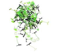 TEHAUX Green Bean Sprout Hair Clips 100pcs and Lightweight Metal and Plastic Material Playful Spring Hair Accessories Suitable for Home and DIY Use