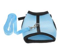 TEHAUX Guinea Pig Harness with Soft Mesh Even Pressure Distribution Traction Rope for Hamsters Rabbits Outdoor Walking Vest Leash Comfortable Pet Sweater for Small Animals