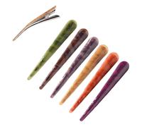 TEHAUX Hair Salon Clips for Styling and Makeover 6pcs Acrylic Duckbill Hair Clips and Fast Sectioning and Holding Rollers Professional Accessories for Hairdressers