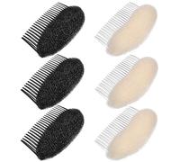 TEHAUX Hair Styling Accessories Hair Styling Sponge Comb 6Pcs 3.73X2.55X0.20In Easy to Insert Invisible Bun Crown Shapers for Women and Girls Wedding Prom Updo Tools