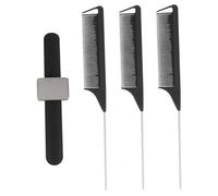 TEHAUX Hairdressing Tool Set to Absorb Tools and Help You Get Items Quickly 3pcs with Black Hair Clip Bracelet and Tip Tail Combs, Silicone and Abs Material, U-shaped Hairpin for Salon