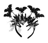 TEHAUX Halloween Bat Hair Band for Women, Comfortable Cloth and Plastic Headband with Unique Bat Design, Versatile Accessory for Cosplay and Party Dressing, Stylish and Eye-catching
