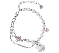 TEHAUX Halloween Ghost Charm Bracelet for Unisex, Adjustable Alloy Wristband with Comfortable and Decorative Features, Stylish Silver Link Bracelet for Occasions and Party Use