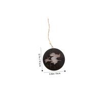 TEHAUX Halloween Wooden Hanging Night Light Small Decorative Hollow Night Lamp for Party Home Wall Decor Witch Design Festive Halloween Celebration