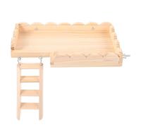 TEHAUX Hamster Climbing Ladder Hamster Climbing without Burr Wooden round Platform for Adventuring Small Pets Play Area Gerbils Friends Who Have Small Animals