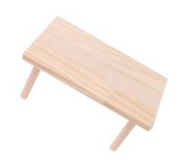 TEHAUX Hamster Platform Small Animal Standing Platform Increases Activity Space Chew Resistant Solid Wood Thickened Second Level Design Beige for Hamster Cage Pet's Habitat Small Animals