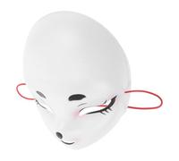 TEHAUX Hand-Painted Plastic for Women and, Red String Eye Mask, DIY Paintable Blank Cosplay Face Mask for Halloween Carnival Party