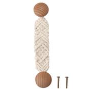 TEHAUX Hand-Woven Japanese Style Furniture Handle Classic Woven Drawer Knob for Cabinets Wardrobes Kitchen Shoe Wine Cabinets Practical Door Accessory with Comfortable Grip Modern Simple