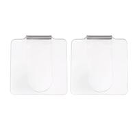 TEHAUX Handheld Makeup Palettes 2Pcs Acrylic Mixing Cosmetic Palette for Formulas Lightweight Portable Design for-The-Go Nail Art and Beauty Use