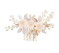TEHAUX Handmade Sparkly Crystal Wedding Hair Comb with Flower Design, Alloy and Glass Materials, Securely Stays in Place Bridal Hair Accessories for Brides and Bridesmaids at Outdoor